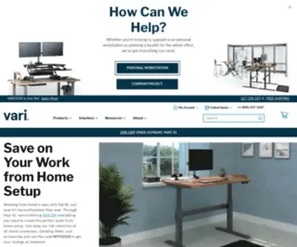 Varidesk.com(Standing Desks & Office Furniture) Screenshot