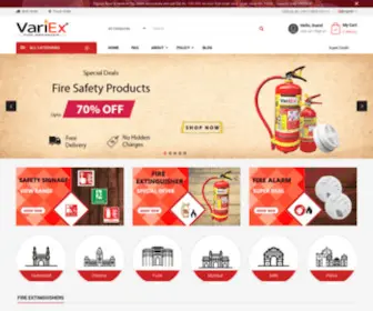 Variexonline.com(Buy Fire Extinguishers Online at Best Prices in India) Screenshot