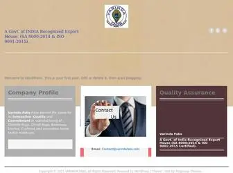 Varindafabs.com(VARINDA FABS) Screenshot