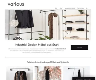 Various-Shop.com(Möbel im Industrial Style aus Wasserrohr) Screenshot