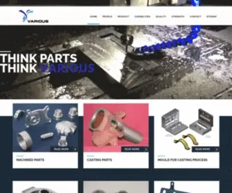 Various.co.in(Precision Machining Works in CNC VMC HMC Machines) Screenshot