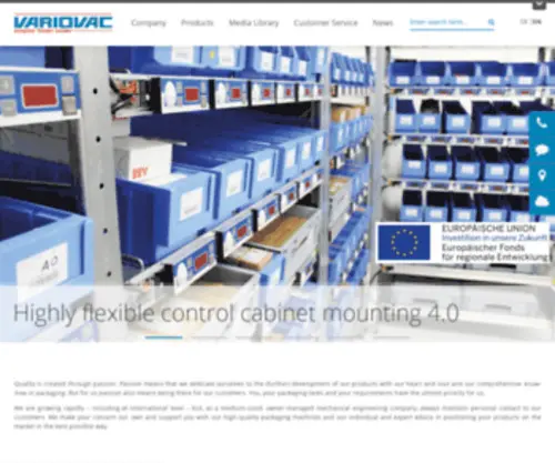 Variovac.eu(Führender Verpackungsmaschinenhersteller) Screenshot