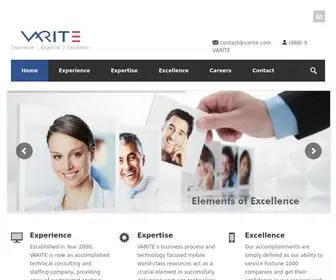 Varite.com(Experience Expertise Excellence) Screenshot