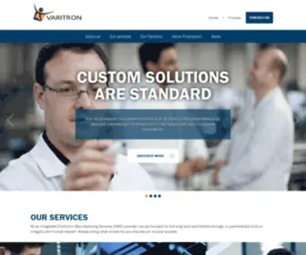 Varitron.com(Electronic design and manufacturing services Montreal) Screenshot