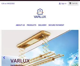 Varlux.com(Varlux automated laundry rack system) Screenshot