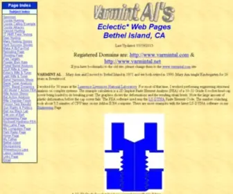 Varmintal.com(Varmint Al's Eclectic Web Pages) Screenshot