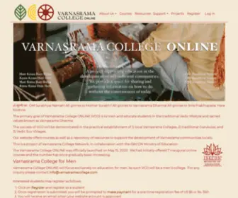 Varnasramacollege.com(Varnasrama College Online) Screenshot