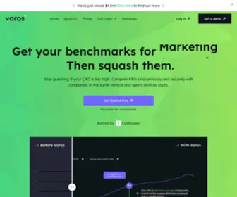 Varos.com(Compare to companies just like yours) Screenshot