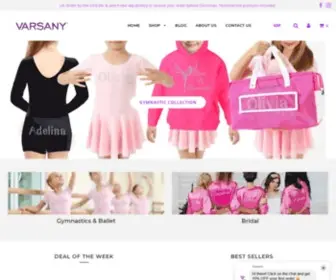 Varsany.com(Personalised Gymnastics & Bridal Clothing) Screenshot