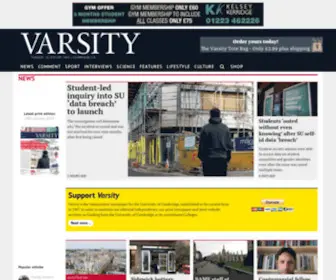 Varsity.co.uk(News and features from Cambridge’s independent student paper) Screenshot