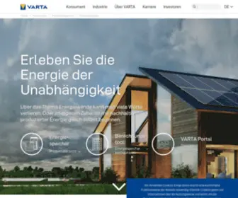 Varta-Storage.com(VARTA Storage) Screenshot