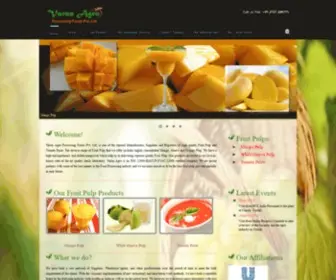 Varunagro.com(Fresh Fruits Pulp manufacturers) Screenshot