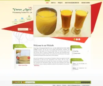 Varunagro.in(Varun Agro Processing Foods Pvt) Screenshot