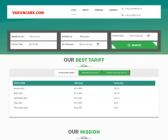 Varuncabs.com(CABS) Screenshot