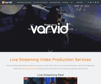 Varvid.com(Live Streaming & Webcasting Services) Screenshot