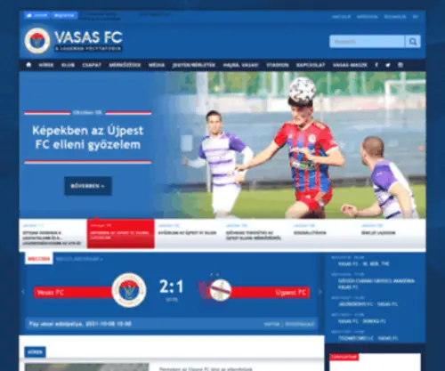 Vasasfc.hu(VASAS FC) Screenshot