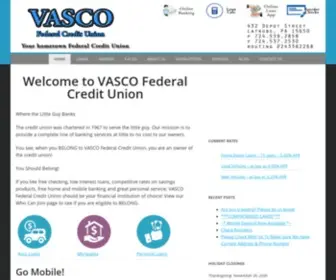 Vascofcu.com(VASCO Federal Credit Union) Screenshot
