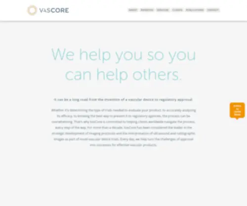 Vascore.org(The Vascular Ultrasound Core Laboratory) Screenshot