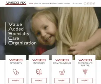 Vascorx.com(Vasco Rx Specialty Pharmacy) Screenshot