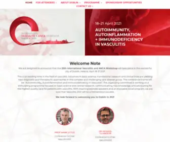 Vasculitis2021.org(20th International Vasculitis and ANCA Workshop) Screenshot