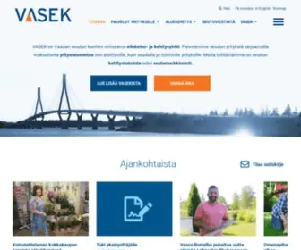 Vasek.fi(Vaasanseudun Kehitys Oy VASEK) Screenshot