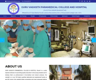 Vashisthedutrust.com(GURU VASHISTH PARAMEDICAL COLLEGE AND HOSPITAL) Screenshot