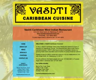 Vashticaribbeancuisine.com(VASHTI Caribbean Vest Indian Cuisine) Screenshot