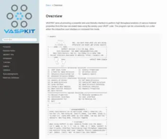 Vaspkit.com(VASPKIT 1.3 documentation) Screenshot