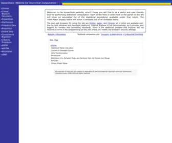 Vassarstats.net(Statistical Computation Web Site) Screenshot