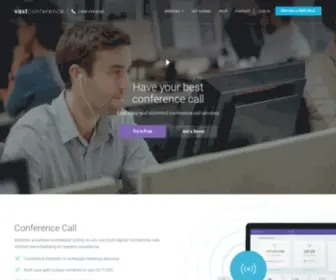 Vastconference.com(Conference Call Services) Screenshot