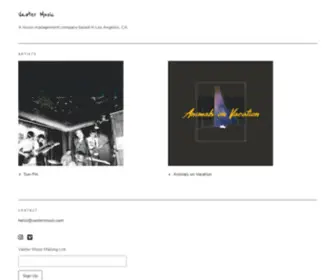 Vastermusic.com(A music management company based in Los Angeles) Screenshot