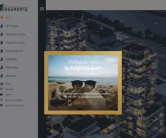 Vastgoed-Degroote.be(Welkom bij Vastgoedgroep Degroote) Screenshot