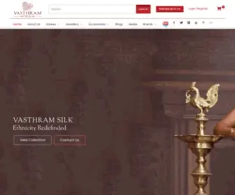 Vasthramsilk.com(Vasthram Silk Ethnicity Redefinded) Screenshot