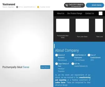 Vastranand.co.in(Vastranand, Surat) Screenshot