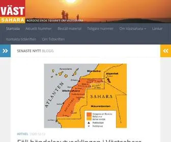 Vastsahara.net(Tidskriften Västsahara) Screenshot