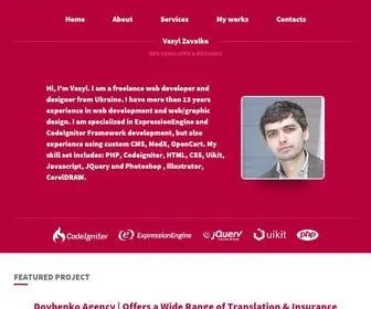 Vasylzavalko.com(Web developer & designer) Screenshot