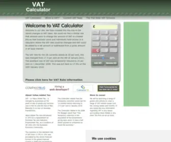 Vatcalculator.co.uk(Online VAT Calculator) Screenshot
