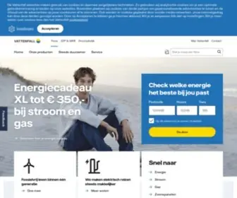 Vattenfall.nl(Energieleverancier Vattenfall levert energie aan zo'n 2 miljoen klanten in Nederland. Ons doel) Screenshot