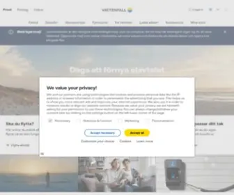 Vattenfall.se(Sveriges största producent av fossilfri el) Screenshot