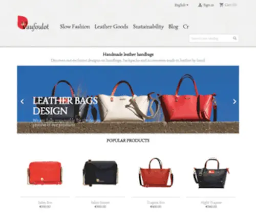 Vaufoulot.com(Sac cuir artisanal de Luxe) Screenshot