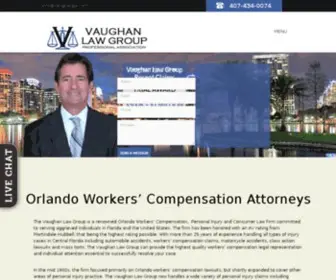 Vaughanpa.com(The Orlando Florida Personal Injury & Workers Comp Attorney) Screenshot
