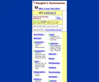 Vaughns-1-Pagers.com(General knowledge fact sheets) Screenshot