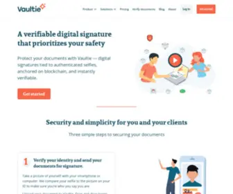 Vaultie.io(Digital Trust Solutions) Screenshot