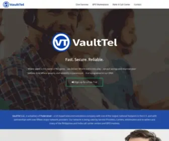 Vaulttel.com(We are an enterprising and dynamic global telecom carrier based in the USA and the Philippines) Screenshot