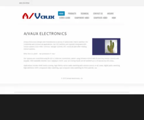 Vauxelectronics.com(A/Vaux) Screenshot