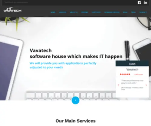Vavatech.eu(Software house which creates) Screenshot