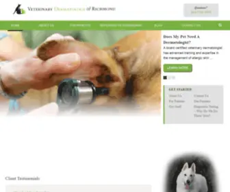 Vavetderm.com(Animal Dermatology in Richmond) Screenshot