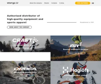Vavrys.cz(Distributor sportovního a outdoorového oblečení a vybavení) Screenshot