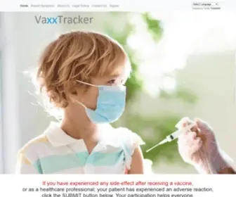 Vaxxtracker.com(VaxxTracker Home) Screenshot