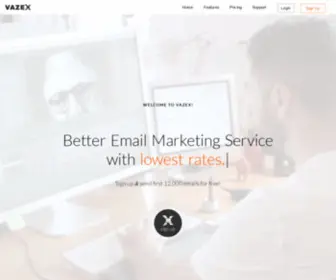 Vazex.com(Email Marketing Services) Screenshot